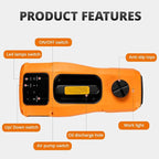 Electric Car Jack Kit 5 Ton 12V Floor Jack Portable Hydraulic Car Jack with Impact Wrench and Tire Inflator Pump for SUV Sedans Tire Change with LED Light, Lifting Height 4.7 to 18 Inch