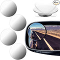 4 Pcs Blind Spot Car Mirror 360 Degree Adjustabe Glass Traffic Safety Rear View Mirror Convex Spot Frameless Adjustable Self Adhesive Angle for Larger Image Exterior Accessories (Round)