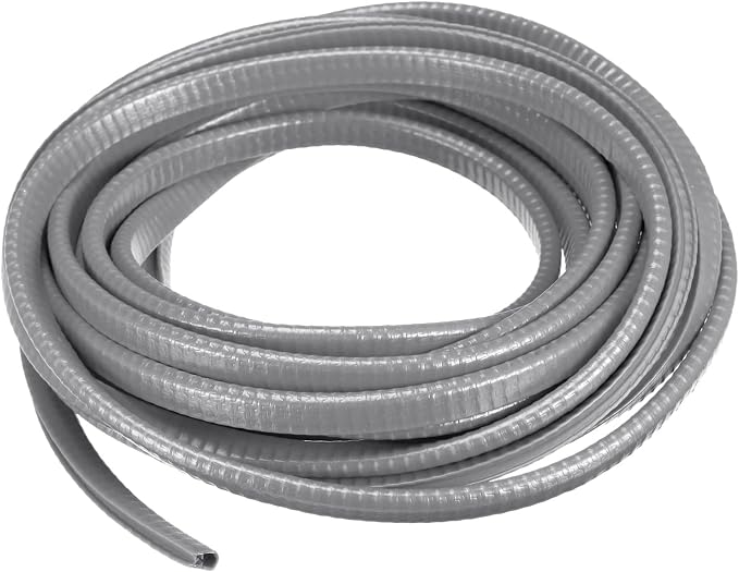 U Channel Edge Trim, 19.7ft Length Rubber Guard Seal Strip Edge Protector Fit for 1-2.5mm Edge, (15/64" W x 25/64" H) Gray