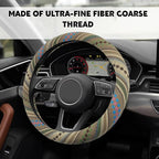 Boho Steering Wheel Cover, Steering Wheel Cover Women, 15 inch Hippie Style Protector Covers, Universal Ethnic Flax Cloth Car Accessories Universal for SUV Van Truck (Hippie-G)