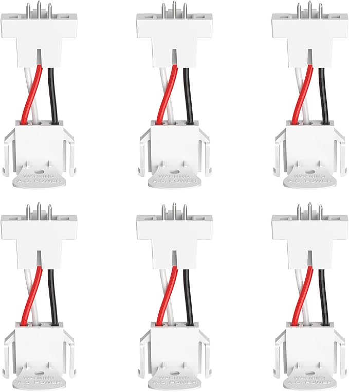 Siterlink Quick Connect Smoke Detector Adapter Plug, Compatible with GS562A Hardwired Smoke Alarm to Connect Existing Wiring Harness GA6217K 6-Pack