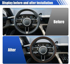 Elastic Stretch Steering Wheel Cover, 15" Breathable Microfiber Ice Silk Steering Wheel Protector, Universal Anti-Slip Car Warm in Winter&Cool in Summer Accessories for Men Women (Coffee)