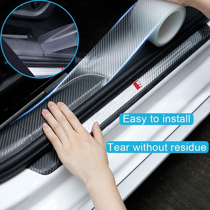 Car Door Edge Guards, 2.7In x 33Ft Door Sill Guard Protector, Anti-Scratch Adhesive Tape, Automotive Anti-Collision Strip for Car Door Edge/Front and Rear Bumper/Door Sill Protector