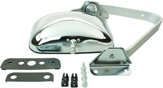 Mirror Set for 1987-1991 Ford Bronco 1987-1991 Ford F-150 | for 1987-1991 Ford Bronco 1987-1991 Ford F-150 Driver and Passenger Side with Chrome Housing Chrome