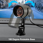 Car Heater,12V 120W Portable Car Heater for Cigarette Lighter Socket,Defroster for Car Windshield,2-in-1 Heating & Cooling Rapid Defrosting and Demisting Device with Suction Holder
