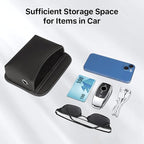 2Pack Car Seat Side Storage Pocket, PU Leather Small Organizer, Multifunctional Console Side Organizer Bag for Phone,Keys, Sunglass and Wallet (Black)