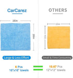Microfiber Towels for Cars, Car Drying Wash Detailing Towel with Plush Edgeless Microfiber Cloth (Multi)