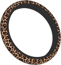 Leopard Steering Wheel Cover, Cheetah Universal Car Steering Wheel Covers for Women & Men, 15 Inch Anti-Slip Neoprene Stretchy Car Accessories Case for Vehicle Truck SUV