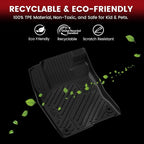 Floor Mats & Trunk Mat for Honda Civic 2026 2025 Hybrid Hatchback, All Weather TPE Car Floor Liners,1st & 2nd Row & Trunk Liner, Fit 11th Gen
