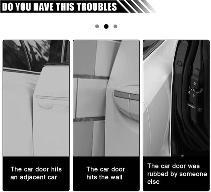 16Ft(5M) Car Door Edge Protector, Anti-Collision Strip, Entry Guard, No Glue Protective Strip, Automotive Trim (White)
