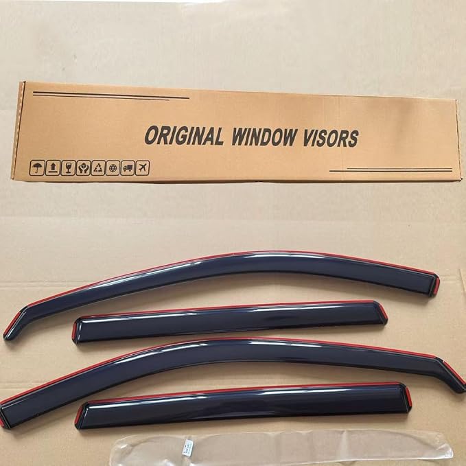 in-Channel Window Visors Rain Guards for Honda CRV CR-V 2023 2024 2025 2026 | Window Deflectors, Vent Visor, Sun Shades, Window Shields, Dark Smoke, Car Accessories