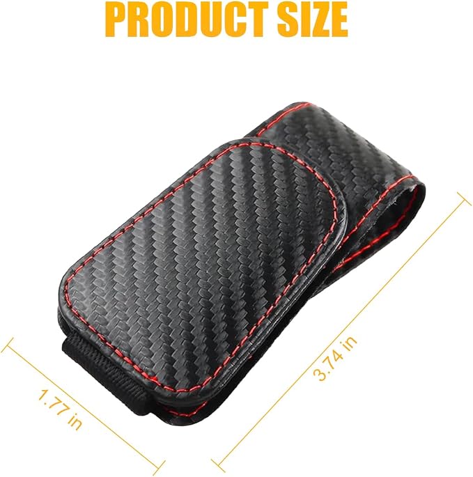 Sunglasses Holders for Car Sun Visor, Leather Eyeglasses Hanger Mounter, Magnetic Glasses Holder and Ticket Card Clip, Auto Interior Accessories Universal for SUV Pickup Truck