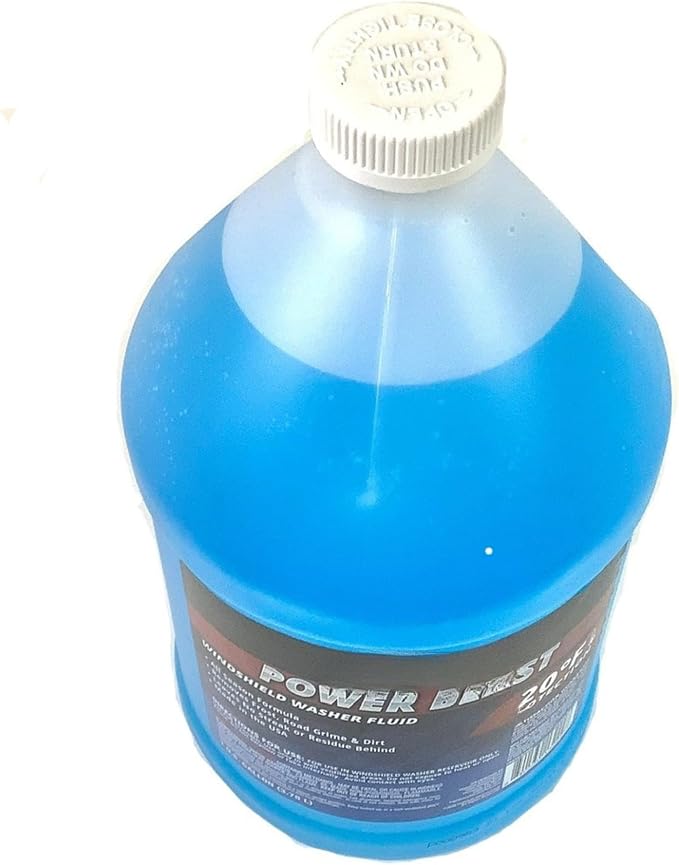 6-Gallons Power Blast +20°F Protection Windshield Washer Fluid | All Season Formula Removes Road Grime & Dirt, Ready to Use - Made in USA (6 Jugs of 1 Gallon)