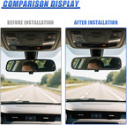 YoRise Car Rear View Mirror Protector Frame, Rearview Edge Cover (Black) | Car Rearview Mirror Cover, Car Mirror Decoration Protector Accessories for Most Cars