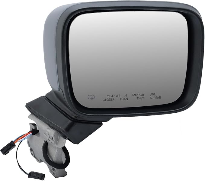 Right Passenger Side Mirror Compatible with Jeep Renegade 2015 2016 2017 2018 2019 2020 2021 2022 2023 Door Mirrors Power Heated with Signal Light Temperature Sensor Prime Paintable (7+2 pins)