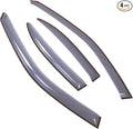 Car Window Rain Guard | Outside Mount Visors Auto Side Window Deflectors | Windows Visor Rain Shields Compatible with 2001-2004 Kia Spectra Sedan | 4 Pcs Set, LGWV2-643, Light Tinted