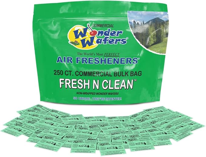 Wonder Wafers 250 Count Unwrapped Automobile Professional Use Air Fresheners Car and Truck Detail (Fresh and Clean)