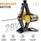 Dual Power Electric Car Jack w/ 4.0Ah Battery & 12V DC Backup, Compatible with Dewalt 20V MAX Battery, 1 Ton Cordless Jack, 5.5-15.7in Lifting Range, Heavy Duty Steel Jack for Emergency Tire Change