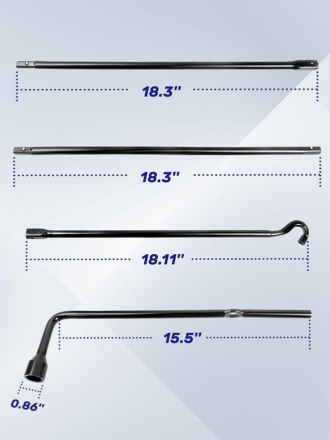 Spare Tire Tool Kit for 2007-2021 Tundra 2008-2021 Sequoia | Rattle-Free | Heavy Duty Lug Wrench Extension Rods with Hook for Spare Tire Winch | Direct OEM Fit | Rust & Corrosion Resistance