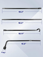 Spare Tire Tool Kit for 2007-2021 Tundra 2008-2021 Sequoia | Rattle-Free | Heavy Duty Lug Wrench Extension Rods with Hook for Spare Tire Winch | Direct OEM Fit | Rust & Corrosion Resistance