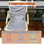 USB Heated Seat Cushion for Office Chair, Large Heating Area Cover | Therapy Heating Pad for Back, Lumbar, Hip, Thigh with 3 Temperatures Levels, 17In * 35.5In