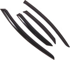 WD2-487 Dark Smoke 4 Pcs Set Window Visor (Outside Mount) Deflector Rain Guard Compatible with 2005-2012 Volvo S40