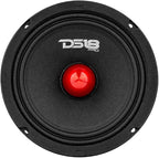 PRO-GM6.4B Loudspeaker - 6.5", Midrange, Red Aluminum Bullet, 480W Max, 140W RMS, 4 Ohms - Premium Quality Audio Door Speakers for Car or Truck Stereo Sound System (1 Speaker)