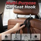 Car Seat Back Storage Hook, 2026 New Car Seat Headrest Hook for Purses and Bags, Leather Car Seat Back Storage Hooks, Car Seat Hangers Organization Accessories (Grey 1pcs)
