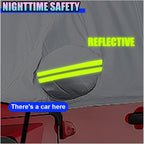 Half Car Cover for SUV, 161.4" Windproof Windshield Cover, Dustproof Auto Sunroof Covers with Reflective Straps, All Season Universal Waterproof Vehicle Window Sun Protector(SUV)
