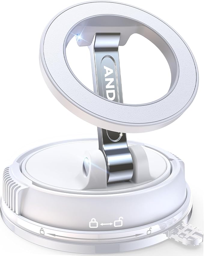 Car Phone Holder for Magsafe [78+LBS Strongest Suction & 2400gf Magnetic] 360° Adjustable Car Phone Mount, Phone Holders for Your Car for iPhone 17 Pro Max 16 15 14 13 12 Air Plus, White