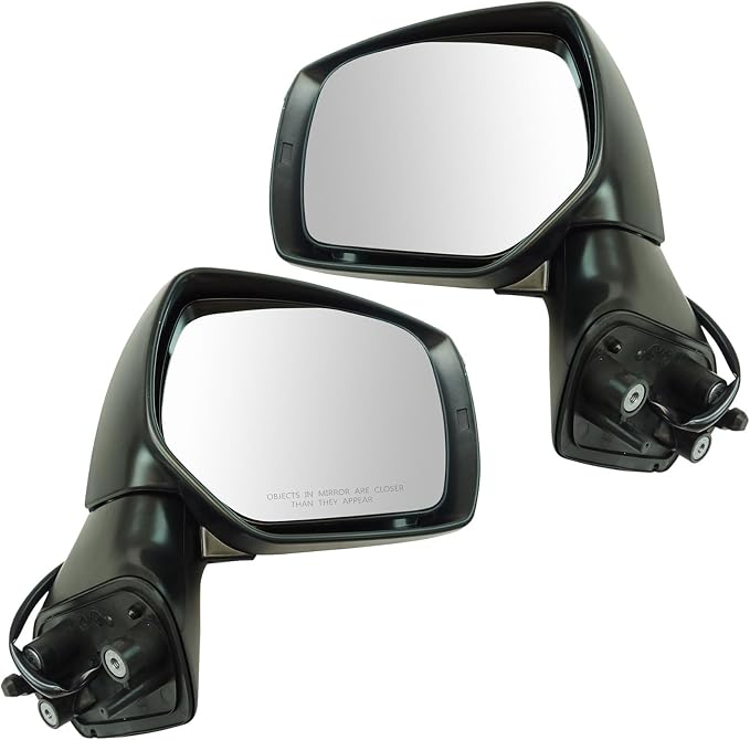 2 Piece Driver and Passenger Side Mirror Assembly Set Electric Adjustment Non-Heated No Memory Black Compatible with 2014-2016 Subaru Forester SU1320129 SU1321129