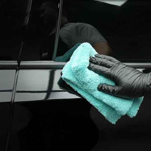 Microfiber Drying Towel Car Wash Drying Towel, 6 Pack Super Plush Edgeless Car Wash Towels for Auto Detailing, 16.1x17.7 in, 420GSM, Teal Blue-MT039