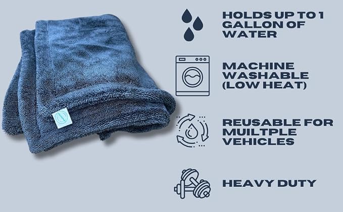 Drying Microfiber Towel Large 24x35 Inch 1400 GSM, Edgeless Scratch-Free, Twisted Loop, Super Absorbent, Professional Grade Material, Heavy-Duty, Soft Durable, Car Drying Towel,