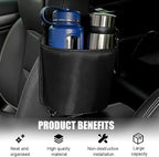 Yourkar Car Seat Side Large Cup Holder Expander Adapter Bag, Auto Seat Storage Hanging Bag for Water Bottle Cup and Drink, Multifunctional Auto Interior Organizer with Waterproof Liner