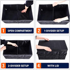Premium Car Trunk Organizer, Heavy Duty Foldable SUV Storage Box with Non-Slip Bottom, Waterproof Oxford Cloth, Large Capacity Sturdy Cargo Organizer for Car, Truck