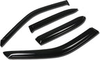 4Pcs Tape-On Window Visor Rain Guard Compatible with 1997-2002 Chevrolet Prizm Corolla, Rain Shields Vent Shade Wind Deflector, Acrylic