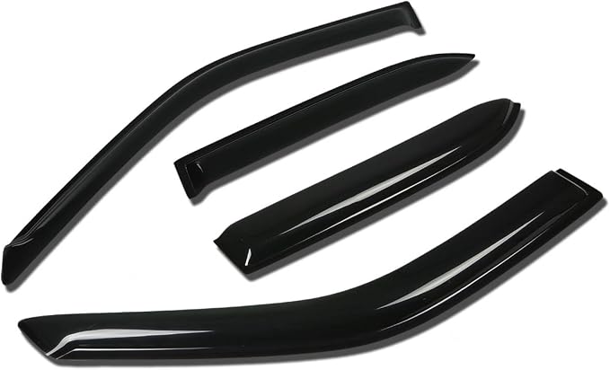 4Pcs Tape-On Window Visor Rain Guard Compatible with 1997-2002 Chevrolet Prizm Corolla, Rain Shields Vent Shade Wind Deflector, Acrylic