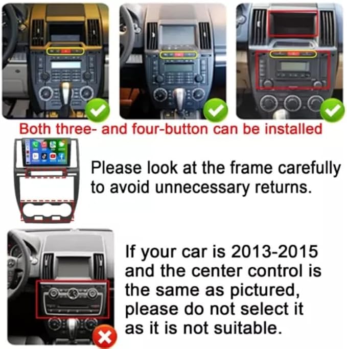 Android 13 Car Stereo Radio for Landrover Freelander 2 2007-2012 Head Unit Radio 9 Inch Touch Screen GPS Navi Wireless Carplay Android Auto WiFi Bluetooth SWC Split Screen Mirror Link RDS