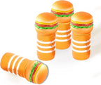 4Pack Hamburger Tire Valve Stem Caps Cute 3D Resin Fruit Car Accessories Decor,Universal Tire Air Caps for Car,SUV,Bike,Motorcycle,Bicycle,Perfect Hamburger Gifts for Women Men Hamburgers Lover