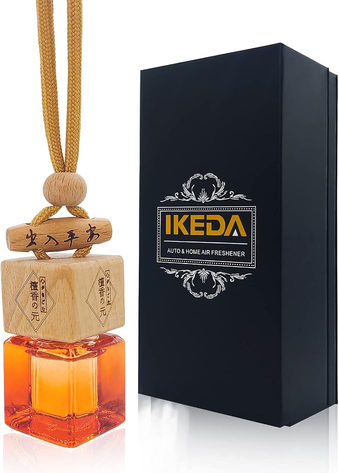 ikeda fragrance Car Air Fresheners 8ml Automotive Scents | 45-Days Long-Lasting Keep Fragrance | Automobile Hanging Diffuser Bottles | Remove Auto Odor Fresh Air for Men Home Deodorizer (Cherry)