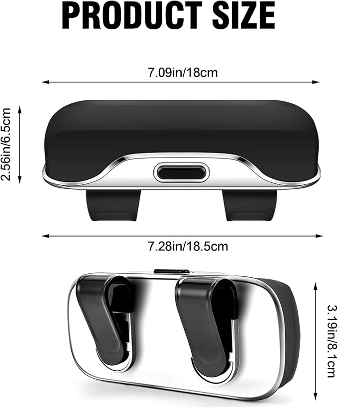 Sunglasses Holder for Car Sun Visor – Soft Vehicle Interior Glasses Organizer Box Accessories,Protective Automotive Eyeglasses Storage Case Hanger,Universal for SUV Sedan Truck (Black)