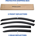 Window Visors Rain Guards for 2014-2018 Mazda 3 Sedan & Hatchback, Out-Channel Window Vent Wind Deflectors Visors Shades for 14-18 Mazda 3
