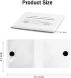 Car Registration & Insurance Card Holder, 2-Pack - White, Waterproof, 4-Compartment, Unisex-Adults Car Organizer