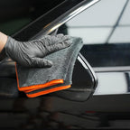 Microfiber Car Drying Towels, Cleaning Cloth Towels, Twist Pile Rapid Drying Orange Edge Car Microfiber Towels for Car Detailing, Pack of 3, 16.5 x 16.5 Inch, 600 GSM, Gray-MT040