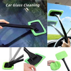 Small Window Track Cleaning Kit, 20Pcs Multi-Purpose Household Cleaning Tools with Squeegee, Detail Brush & Reusable Microfiber Pads for Sliding Door, Glass, Bathroom Mirror, Auto Windshield