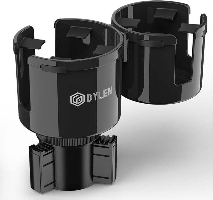 Car Cup Holder Expander, 2 in 1 Cup Holder Adapter Extender for Car with Expandable Insert, Fits Yeti, Hydroflask and Other Large Water Bottles & Mugs in 2.2"-4.6" (10-46oz)