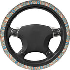 70s Disco Shirt Paisley Steering Wheel Cover Car Accessories Cute for Women Girls Girly Universal 15 Inch Neoprene Auto Interior Decor Anti Slip Car Truck Protector