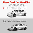 Rim Protector for Tesla 2017-2023 Model 3 Performance 20 Inch Überturbine Wheels All-in-one Car Tire Trim Rings Rim Case Hubcaps Wheel Cover Model 3 Performance Accessories