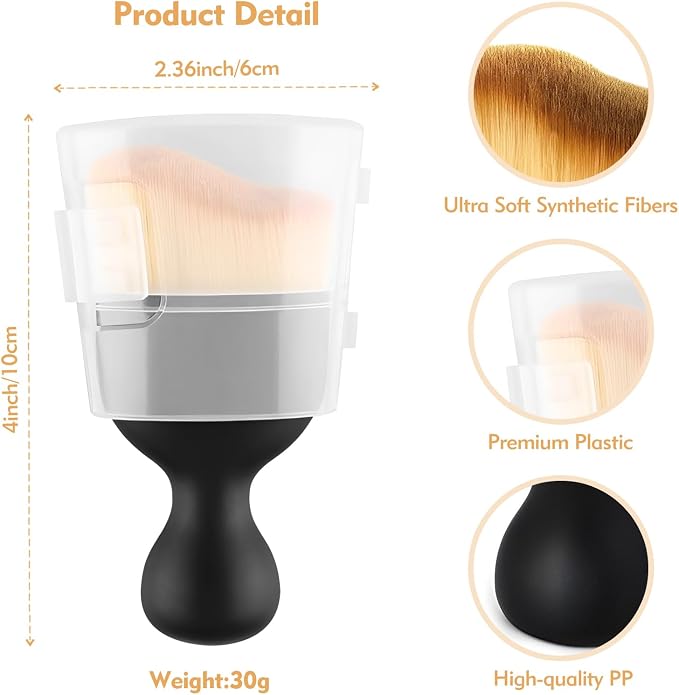 Car Interior Cleaning Brush with Ultra Soft Bristles, Car Duster Interior, Auto Detailing Brushes Dusting Car Accessories for Dashboard, AC Vents, Leather, Scratch-Free (1Pcs_Yellow)