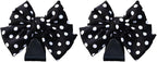 2PCS Car Seat Hooks, Cute Bow Car Seat Headrest Hooks for Purses, Bags, Umbrella, Universal Automotive Interior Decoration Accessoriesl for Vehicle, SUV, Sedan, Truck (Black Spot)